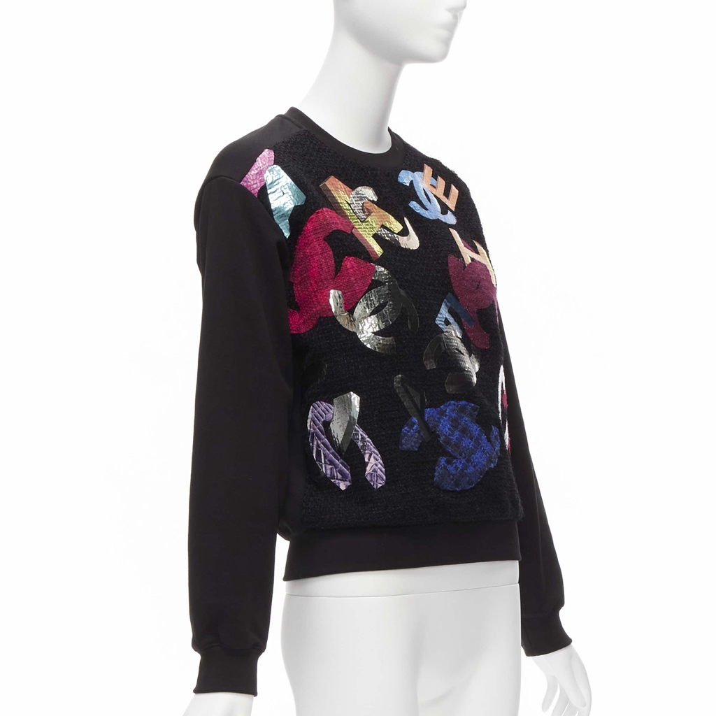 Chanel Metallic Graphic Sweater - Image 6