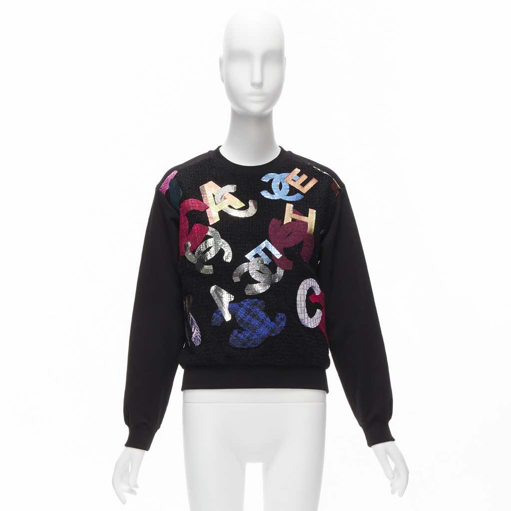 Chanel Metallic Graphic Sweater - Image 12