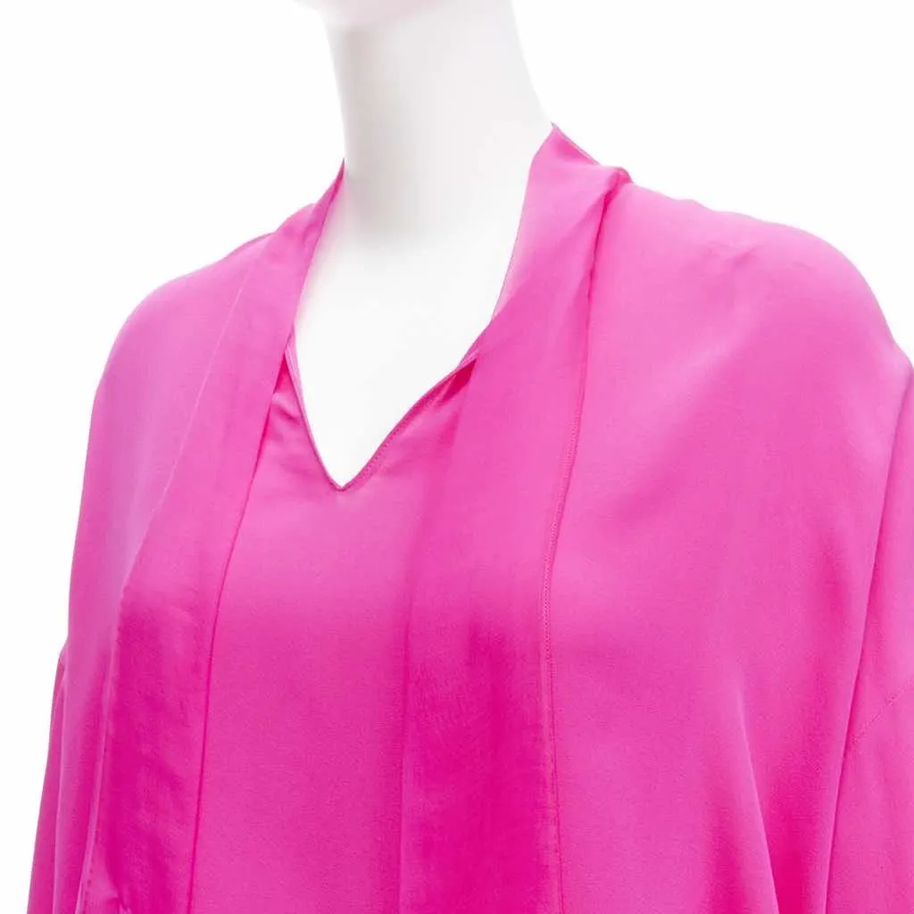 Valentino Silk Tie Blouse Pink Silk Never worn - Back View
