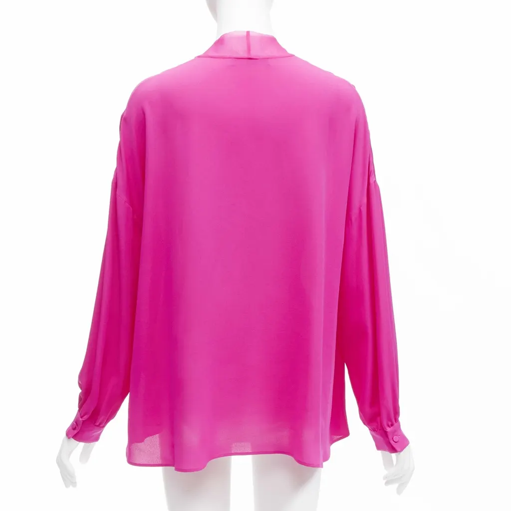 Valentino Silk Tie Blouse Pink Silk Never worn - Box View