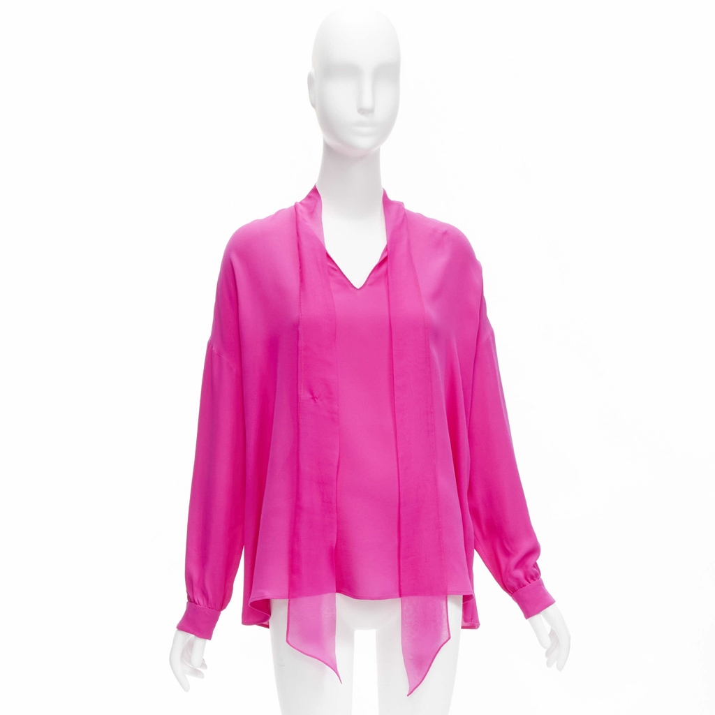 Valentino Garavani Silk Tie Blouse - Image 12