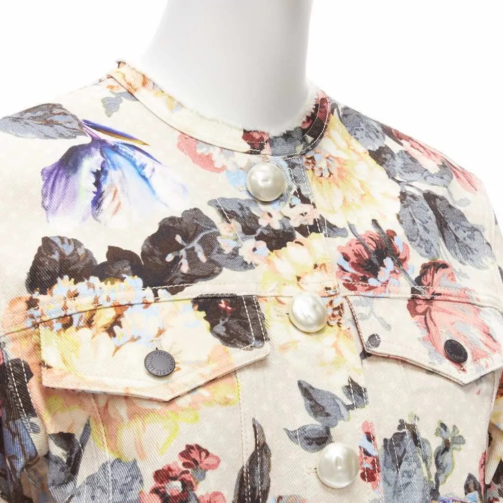 Louis Vuitton Vintage Flower Cropped Jacket Pink Cotton Never worn - Back View