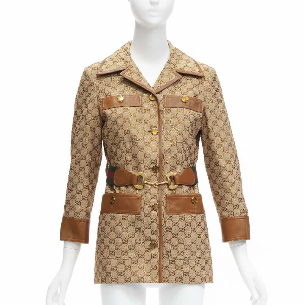 Gucci Aria Brown Cotton Very good - Front View