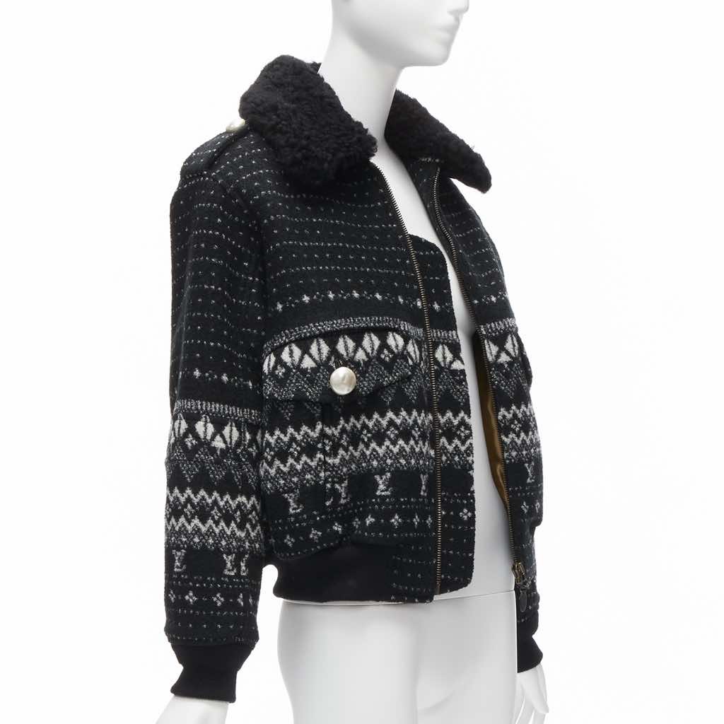 Louis Vuitton Black Intarsia Wool Jacket - 4