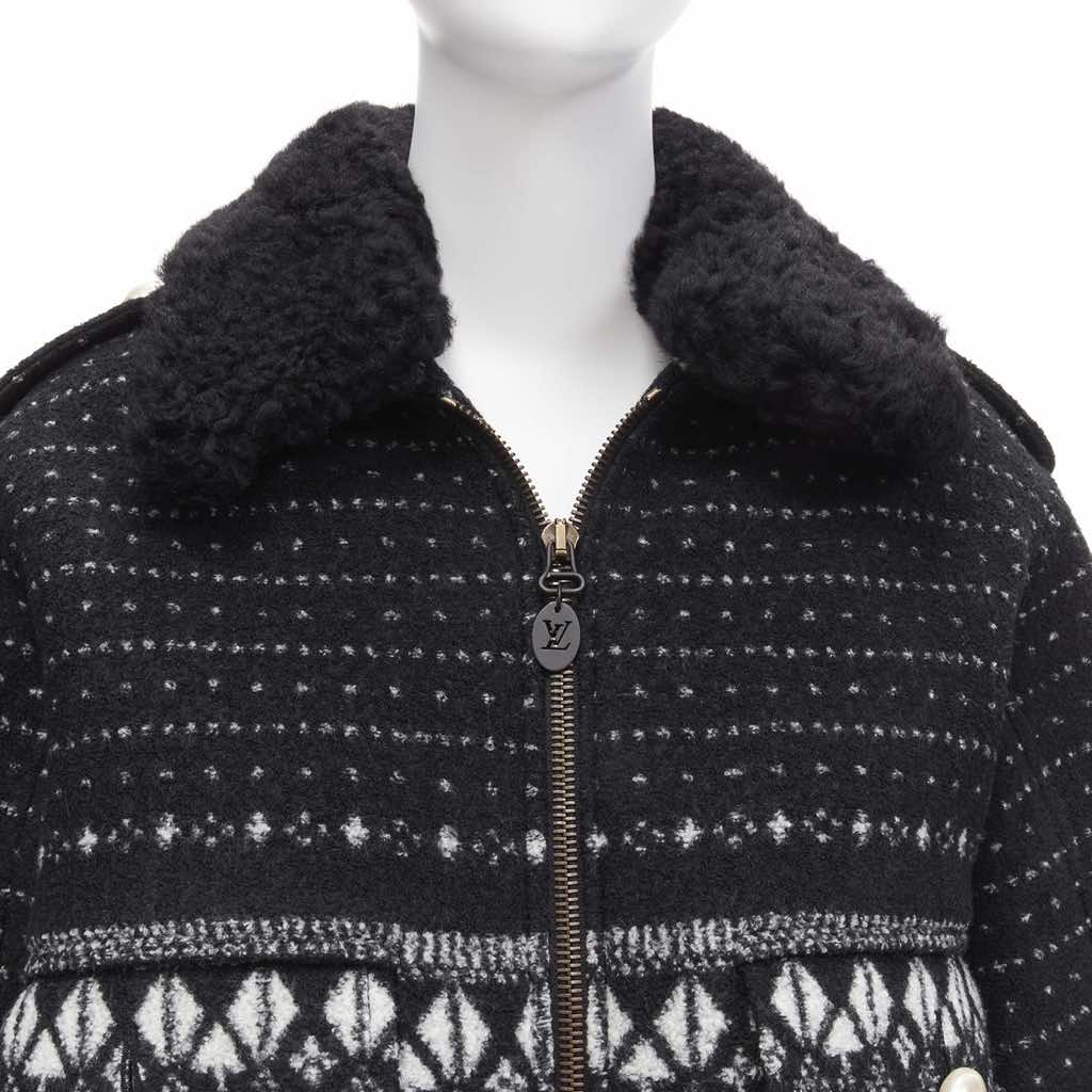 Louis Vuitton Black Intarsia Wool Jacket - Image 10