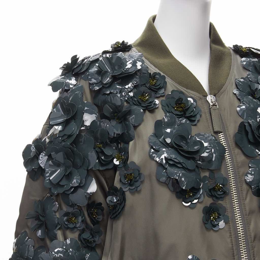 Prada Green Nylon Oversized Bomber - Detail 2