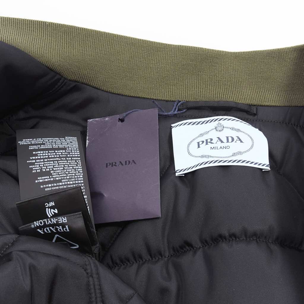 Prada Green Nylon Oversized Bomber - Image 11