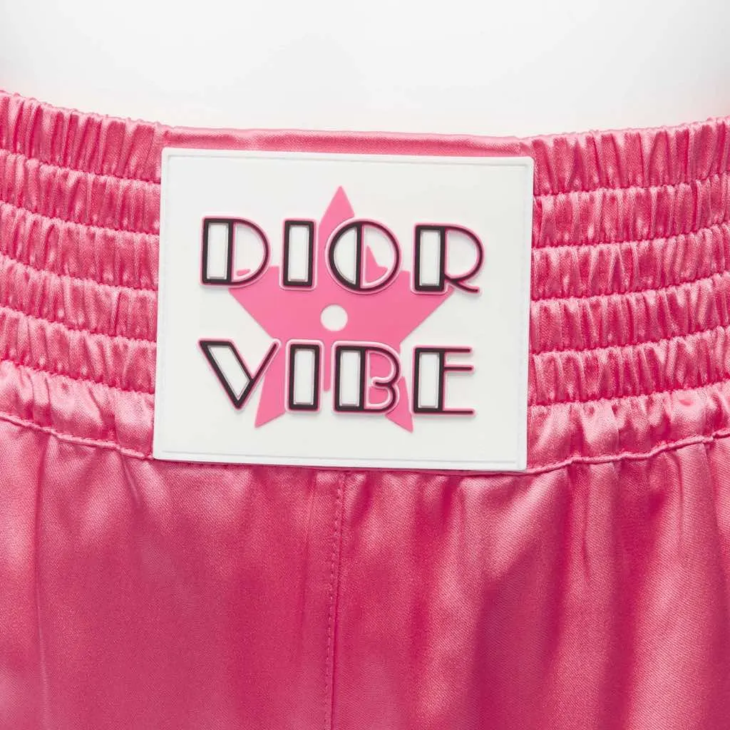 Dior Boxing Satin Shorts Pink Viscose Never worn - Back View