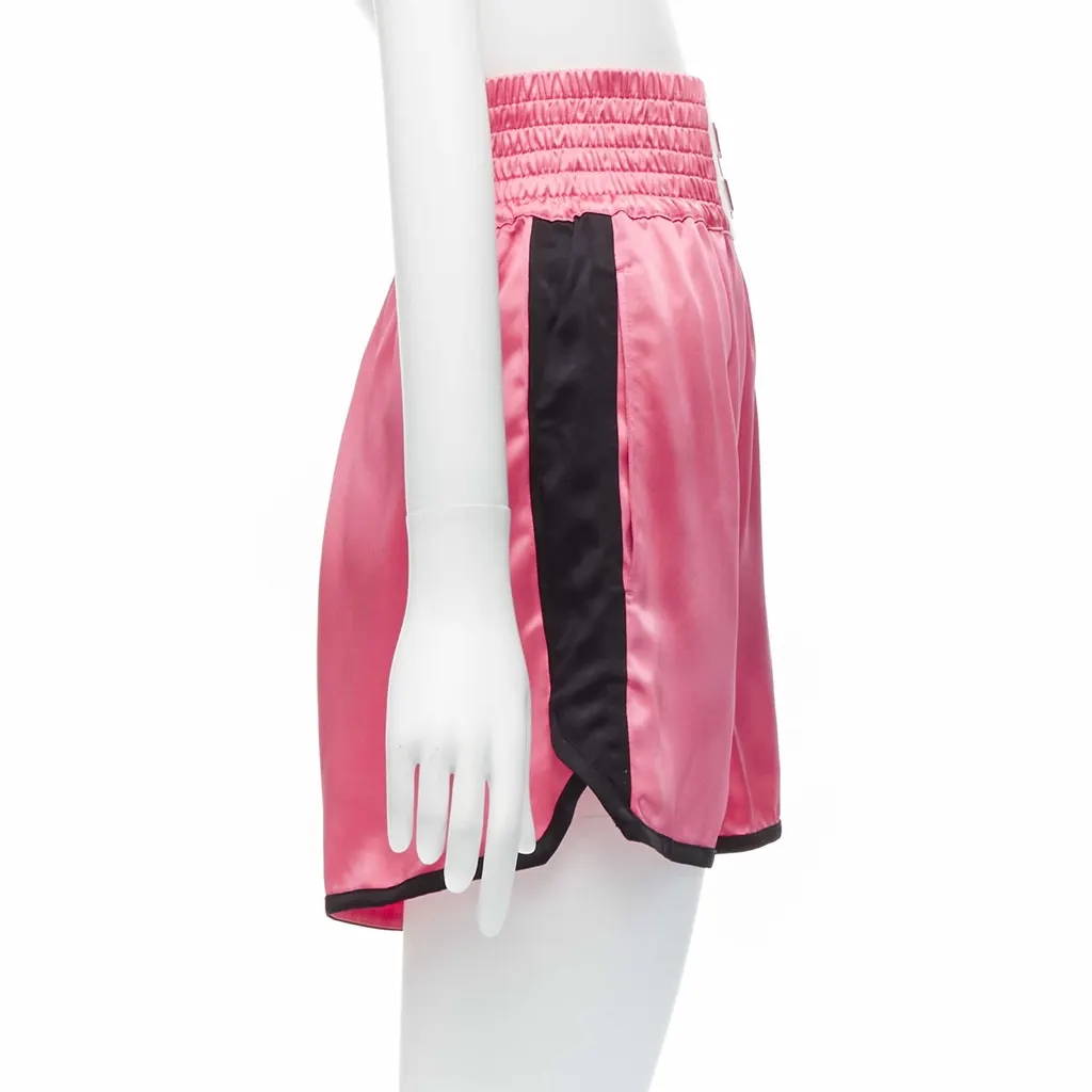 Dior Boxing Satin Shorts Pink Viscose Never worn - Model View