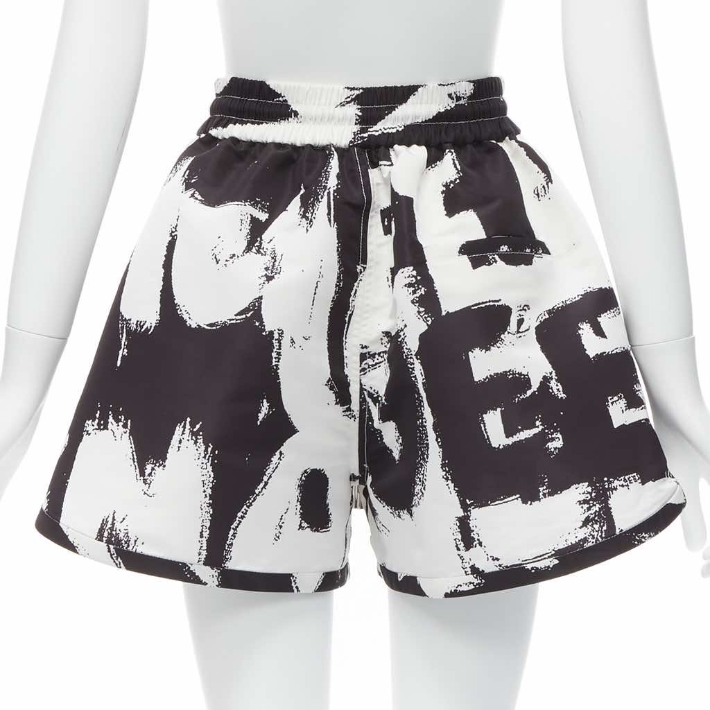 Alexander Mcqueen Graffiti Flared Shorts - Side view