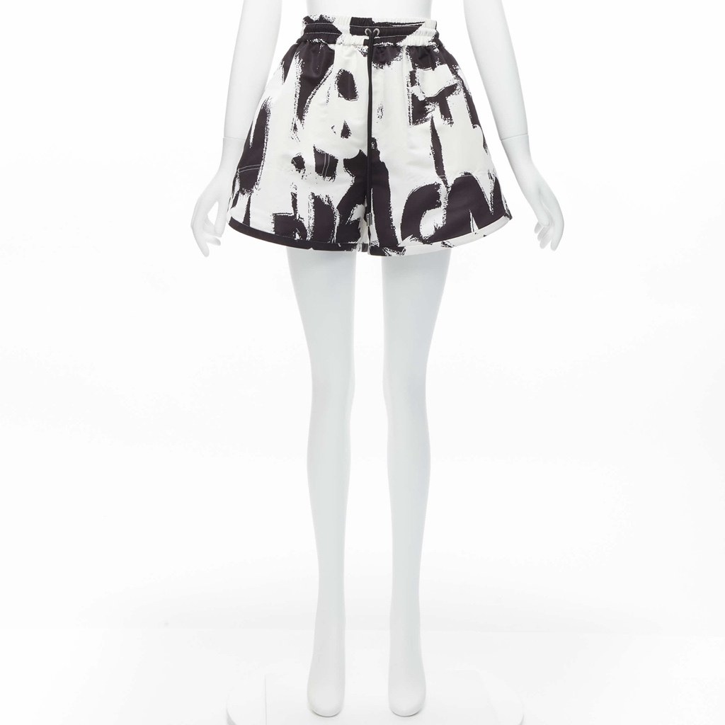 Alexander Mcqueen Graffiti Flared Shorts - Image 12