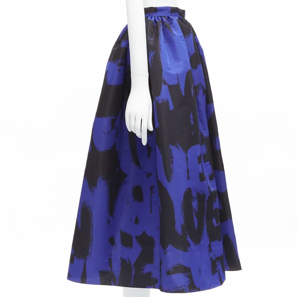 Alexander Mcqueen Graffiti Full Skirt - 4