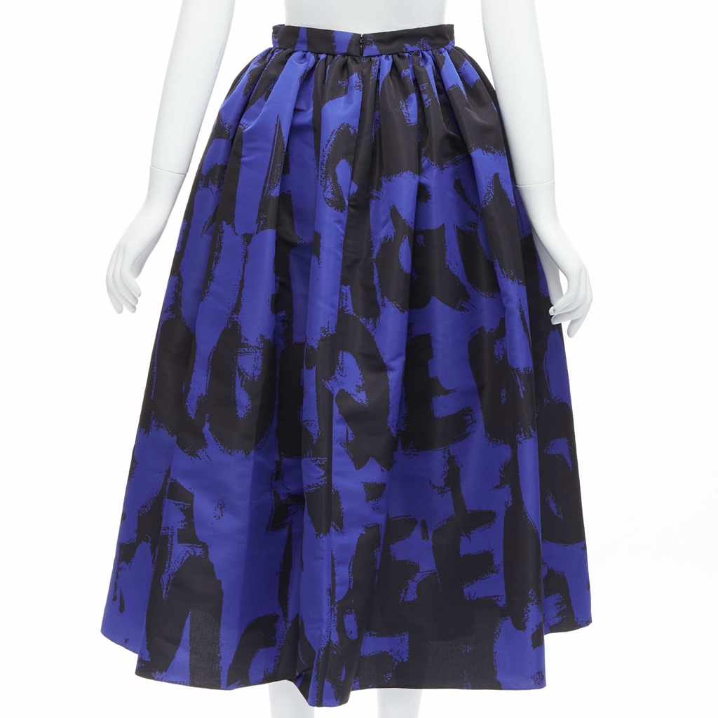 Alexander Mcqueen Graffiti Full Skirt - Side view