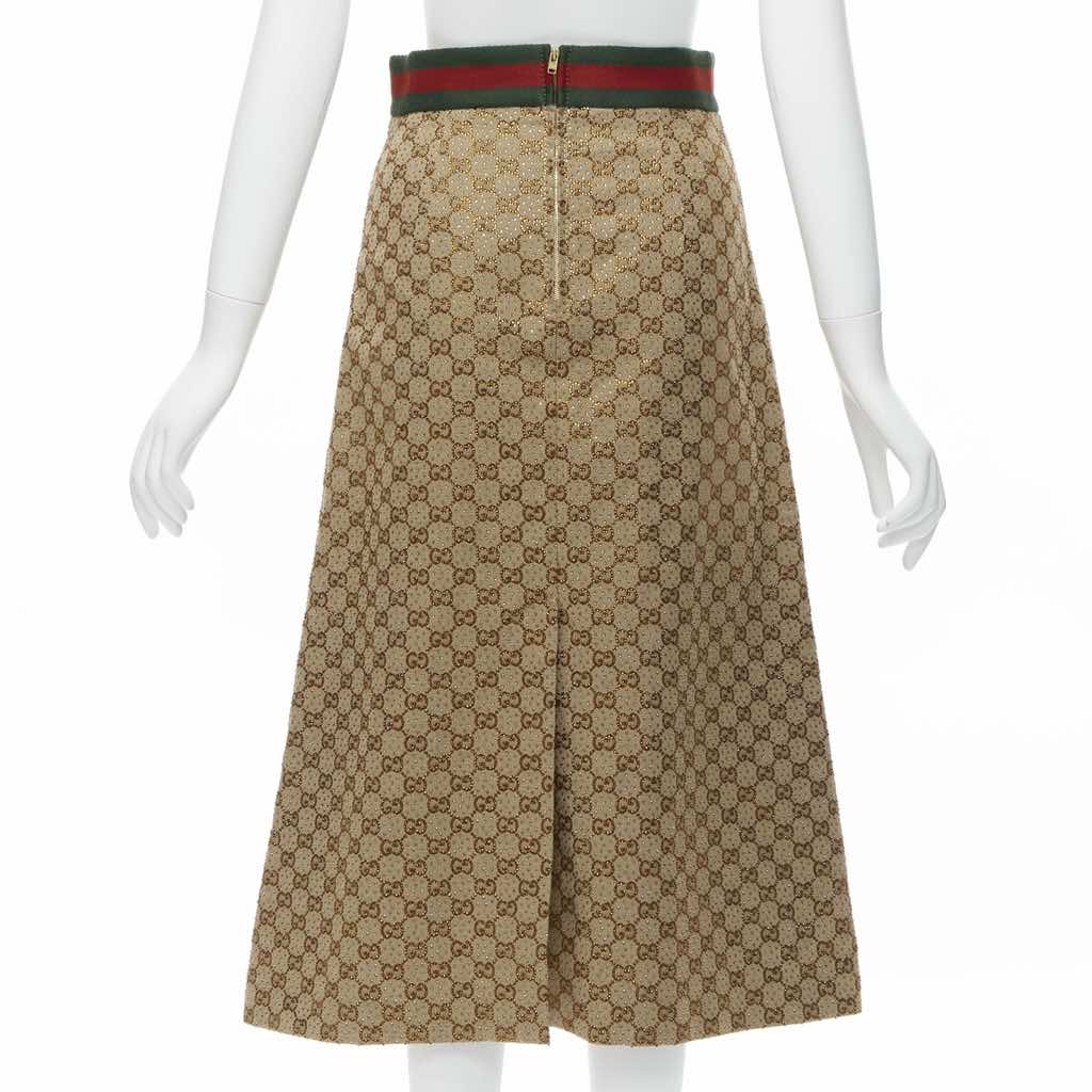 Gucci Crystal Leather Skirt - Side view