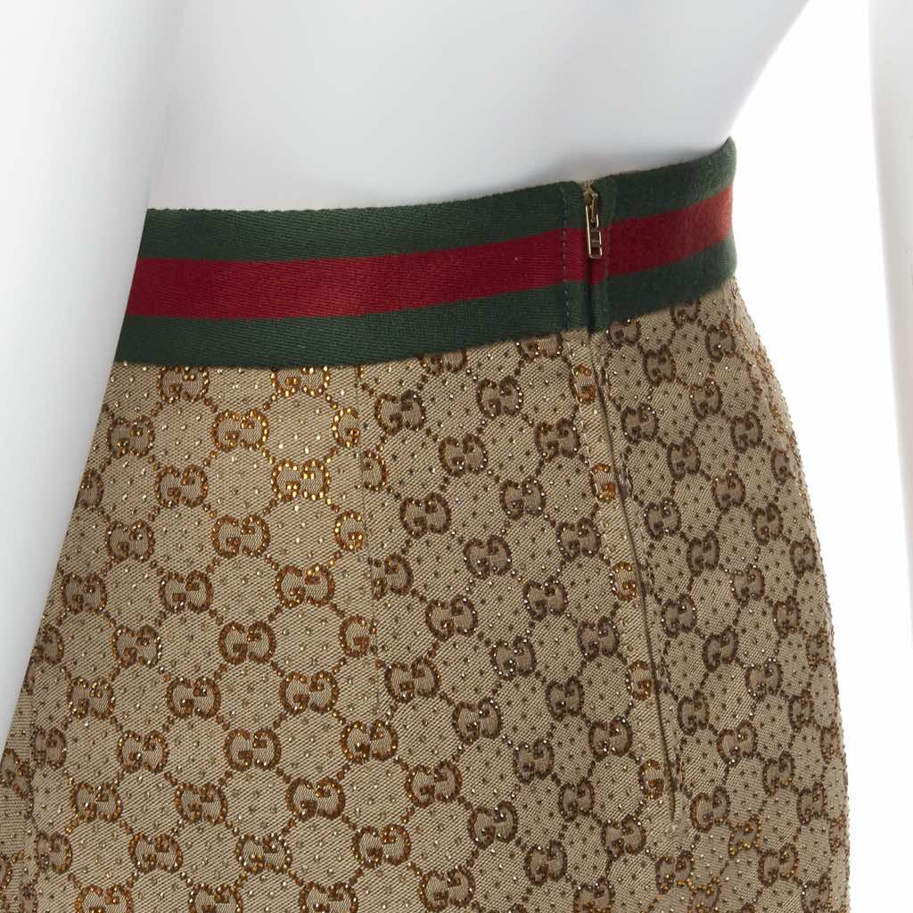 Gucci Crystal Leather Skirt - Detail 2