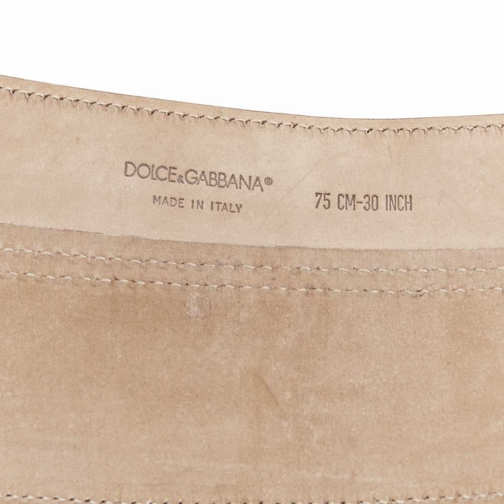 Dolce & Gabbana Crest Logo Skinny Belt - Image 10