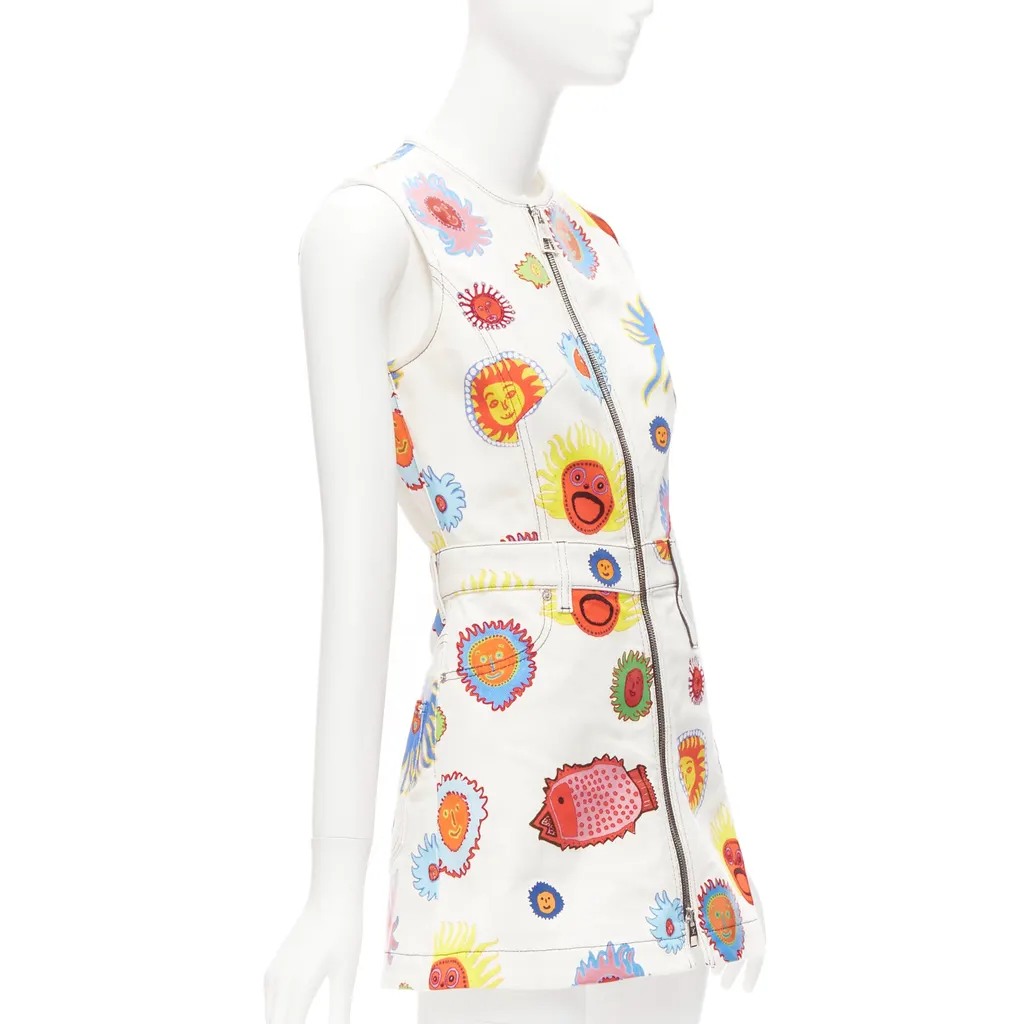 Louis Vuitton Kusama Zip Dress White Cotton Never worn - Inside View