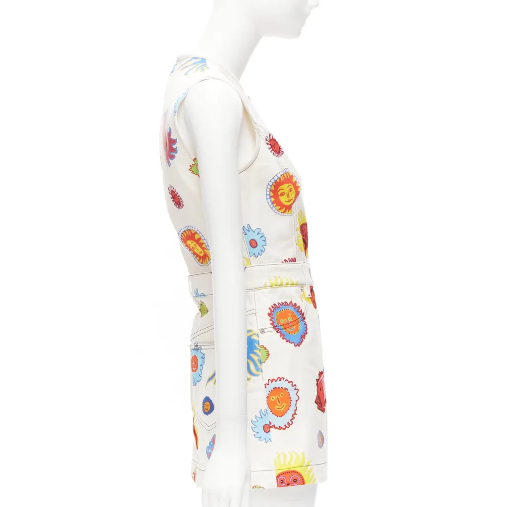 Louis Vuitton Kusama Zip Dress White Cotton Never worn - Model View