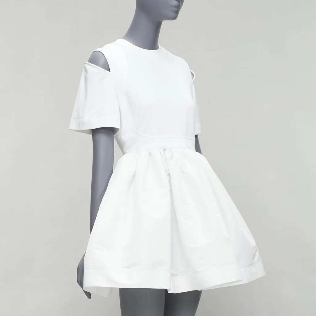 Alexander McQueen Cut Out Dress White Cotton Never worn - Inside View