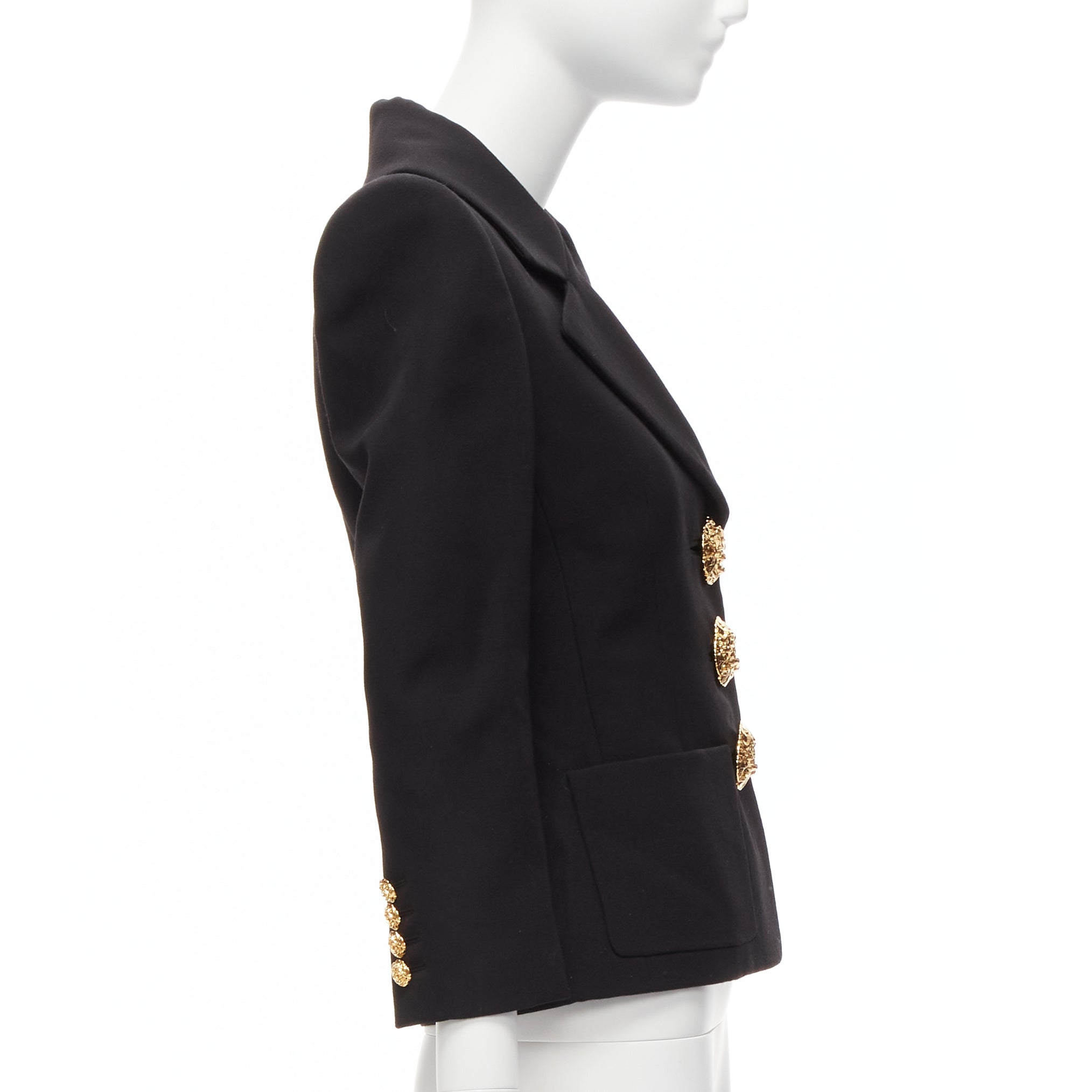 Saint Laurent Floral Button Blazer - Side view