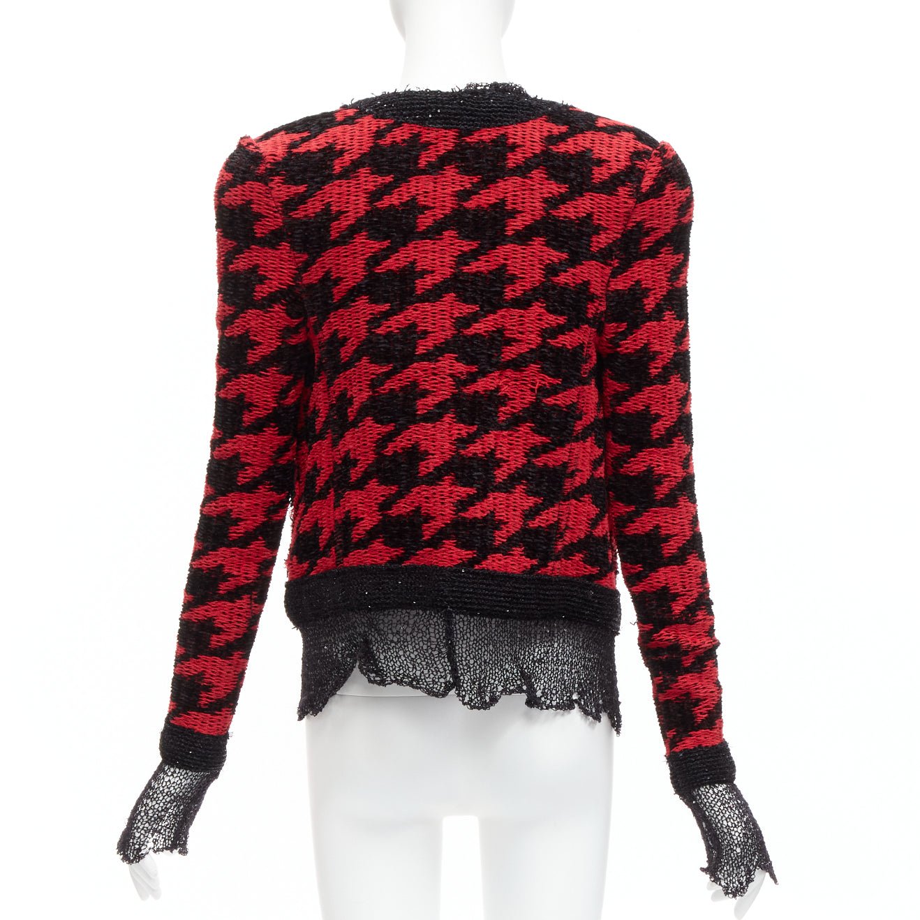 Balmain Houndstooth Mesh Jacket - Side view