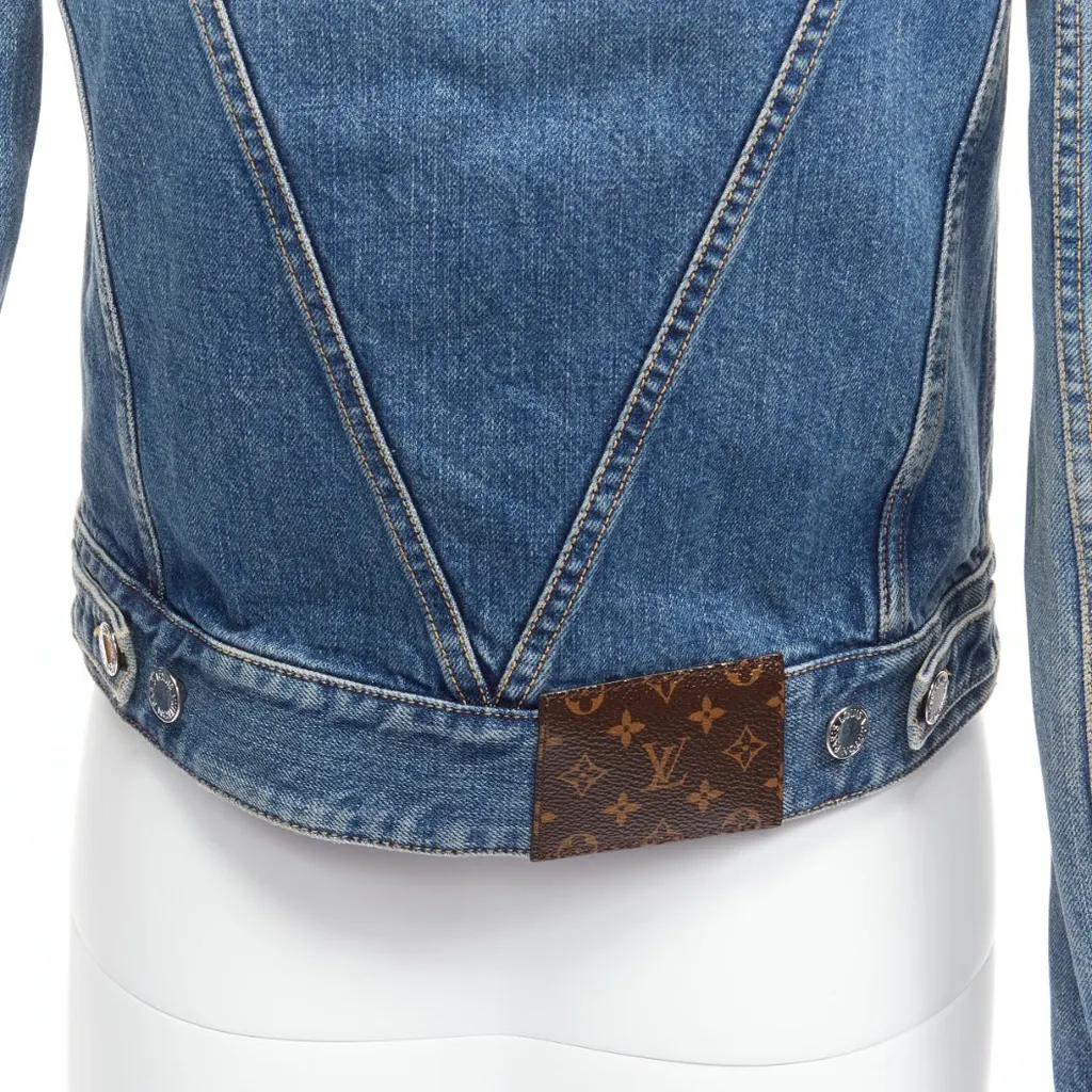 Louis Vuitton Patch Denim Jacket Blue Cotton Never worn - Back View