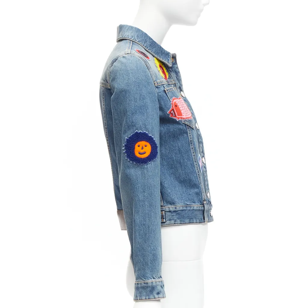 Louis Vuitton Patch Denim Jacket Blue Cotton Never worn - Box View