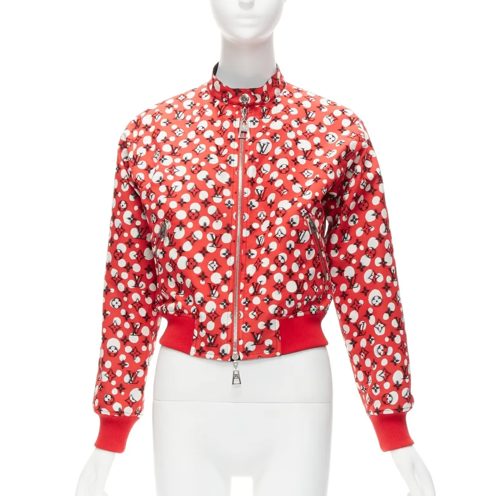 Louis Vuitton Red Dots Reversible Bomber Red Cotton Very good - Front View