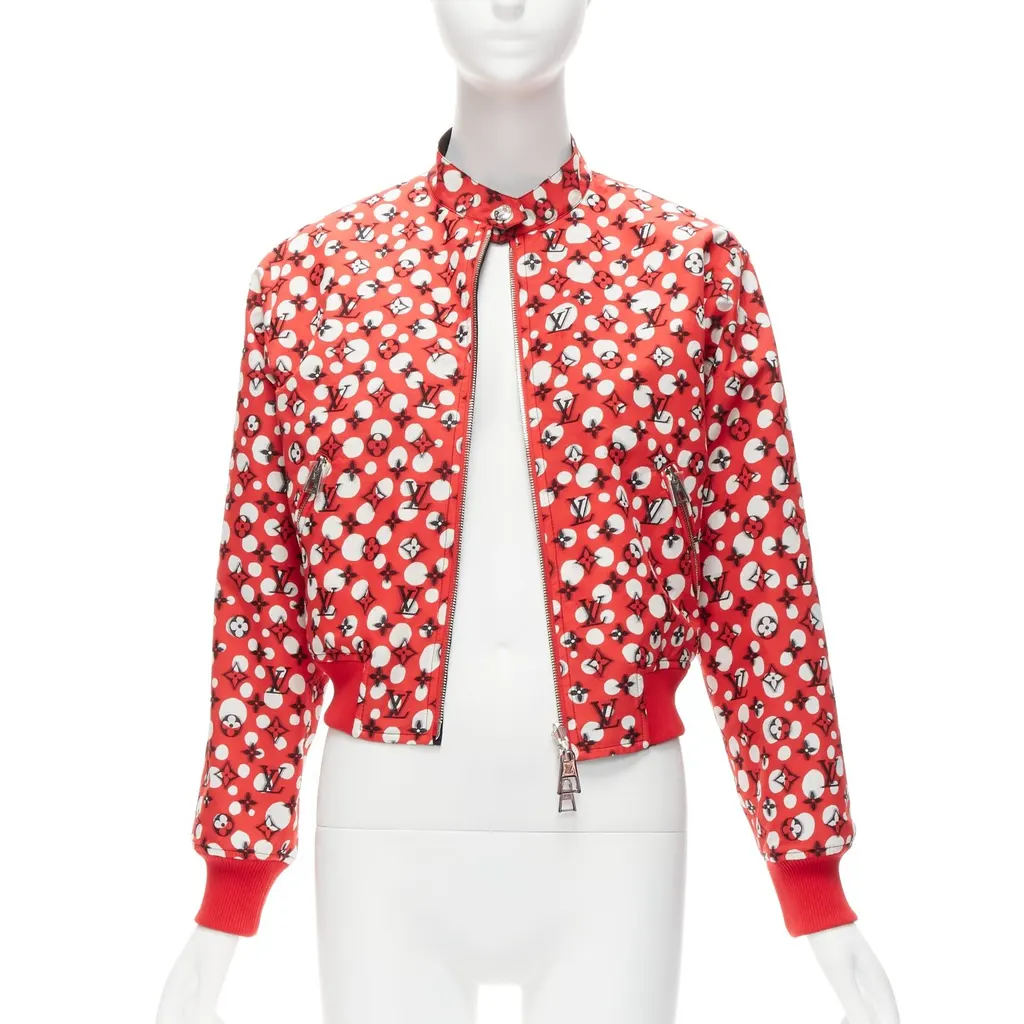 Louis Vuitton Red Dots Reversible Bomber Red Cotton Very good - Inside View