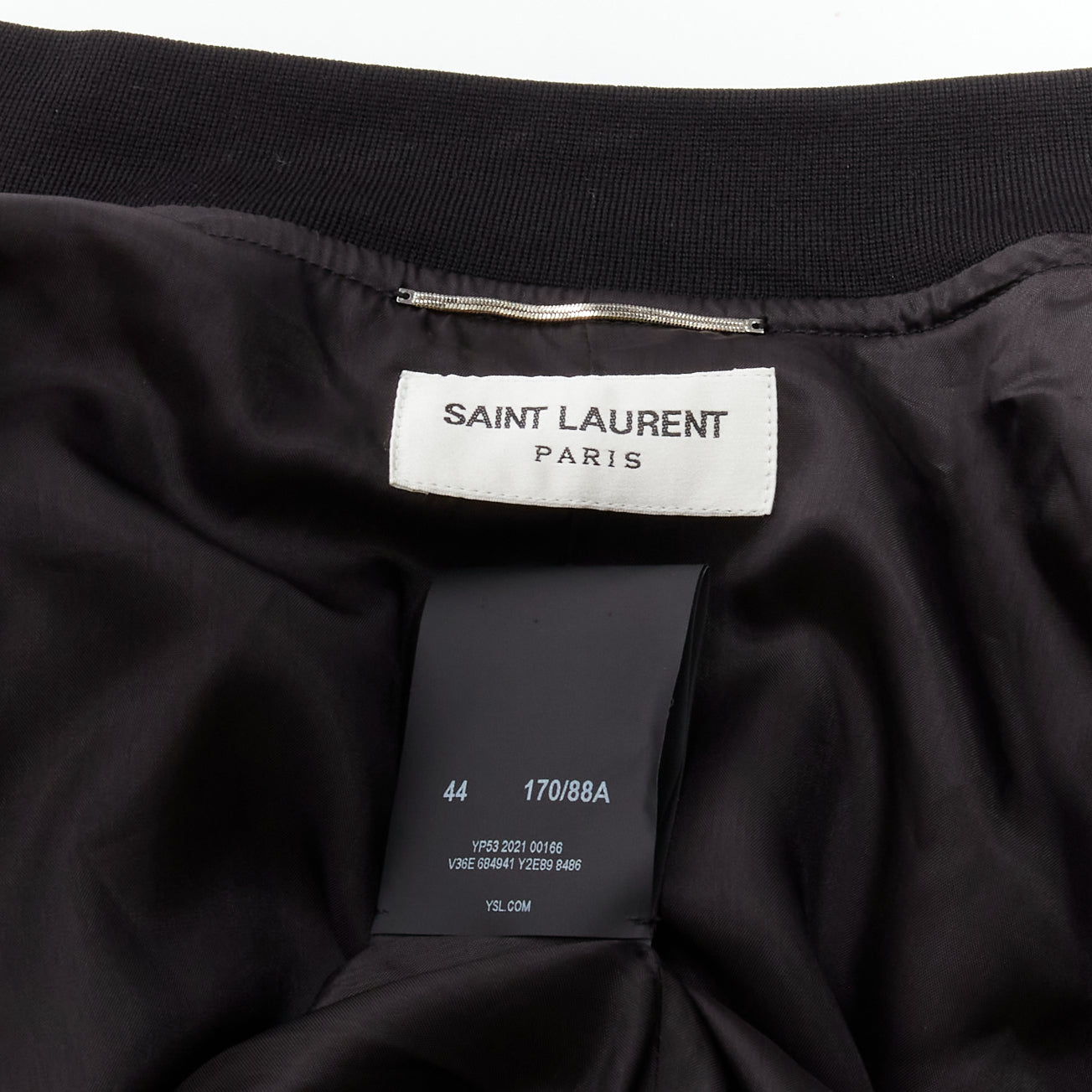 Saint Laurent Floral Crepe Bomber Jacket - Image 11