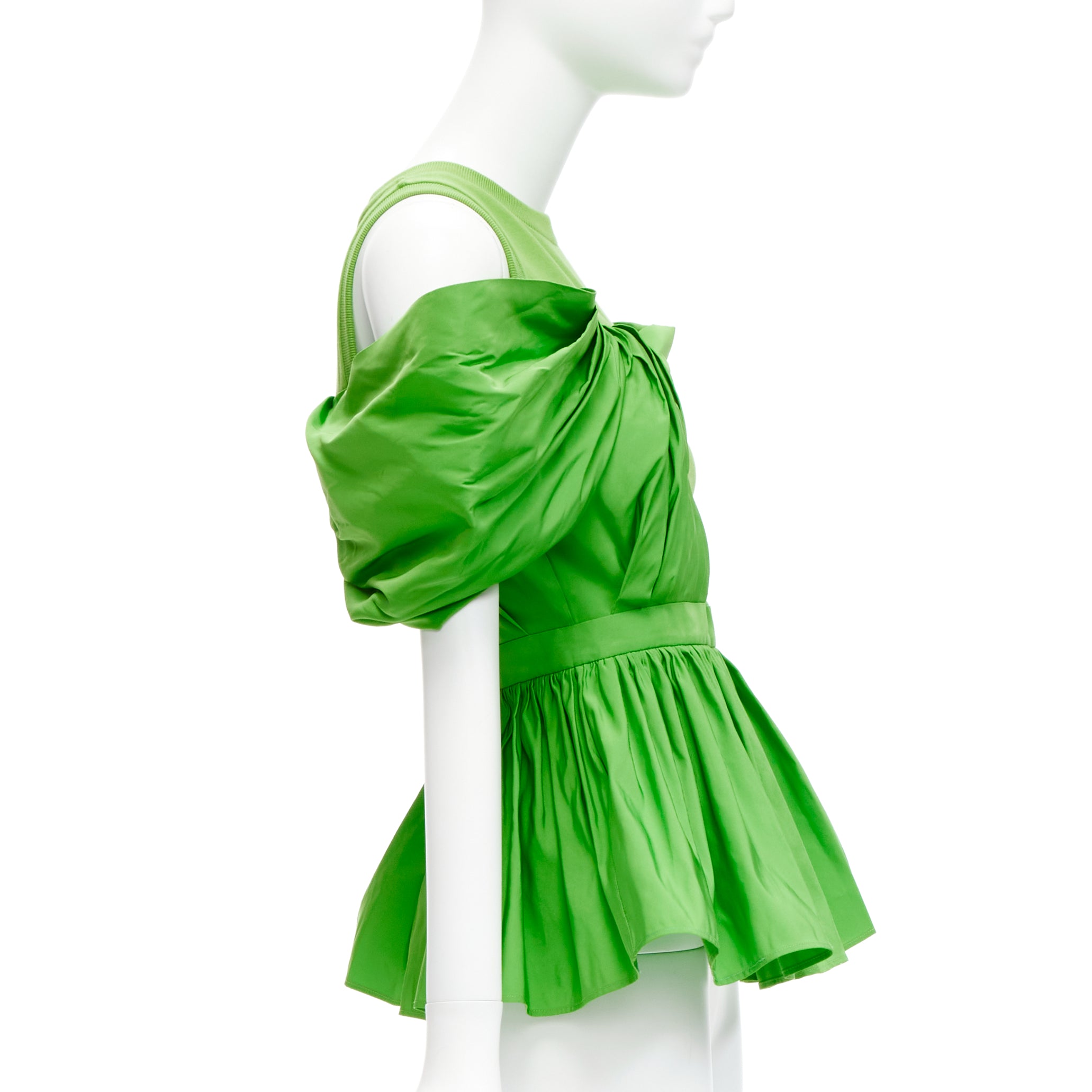 Alexander Mcqueen Pleated Peplum Top - 4