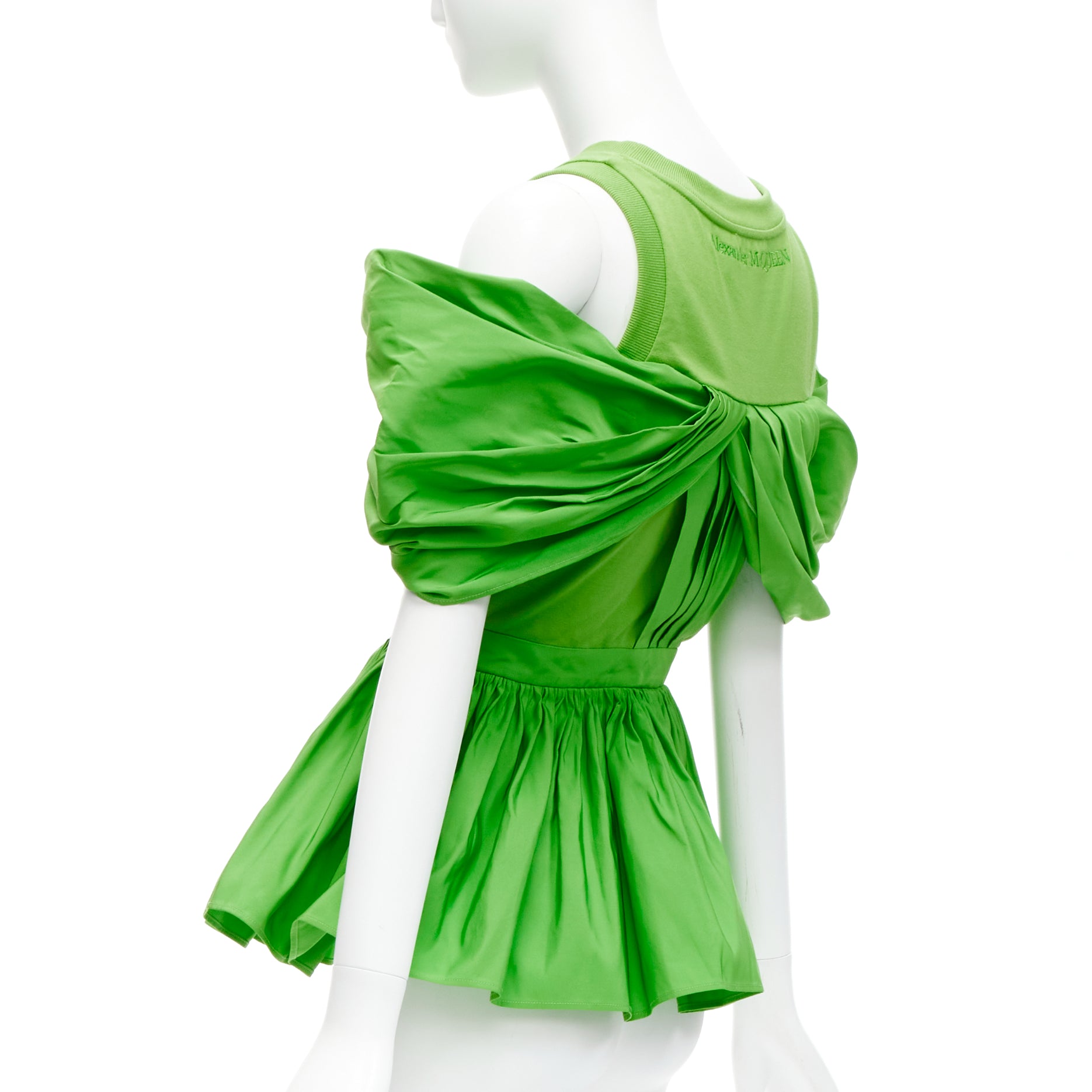 Alexander Mcqueen Pleated Peplum Top - Detail 1