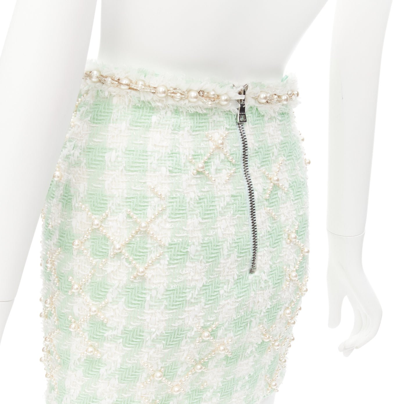 Balmain Tweed Pearl Skirt - Detail 2