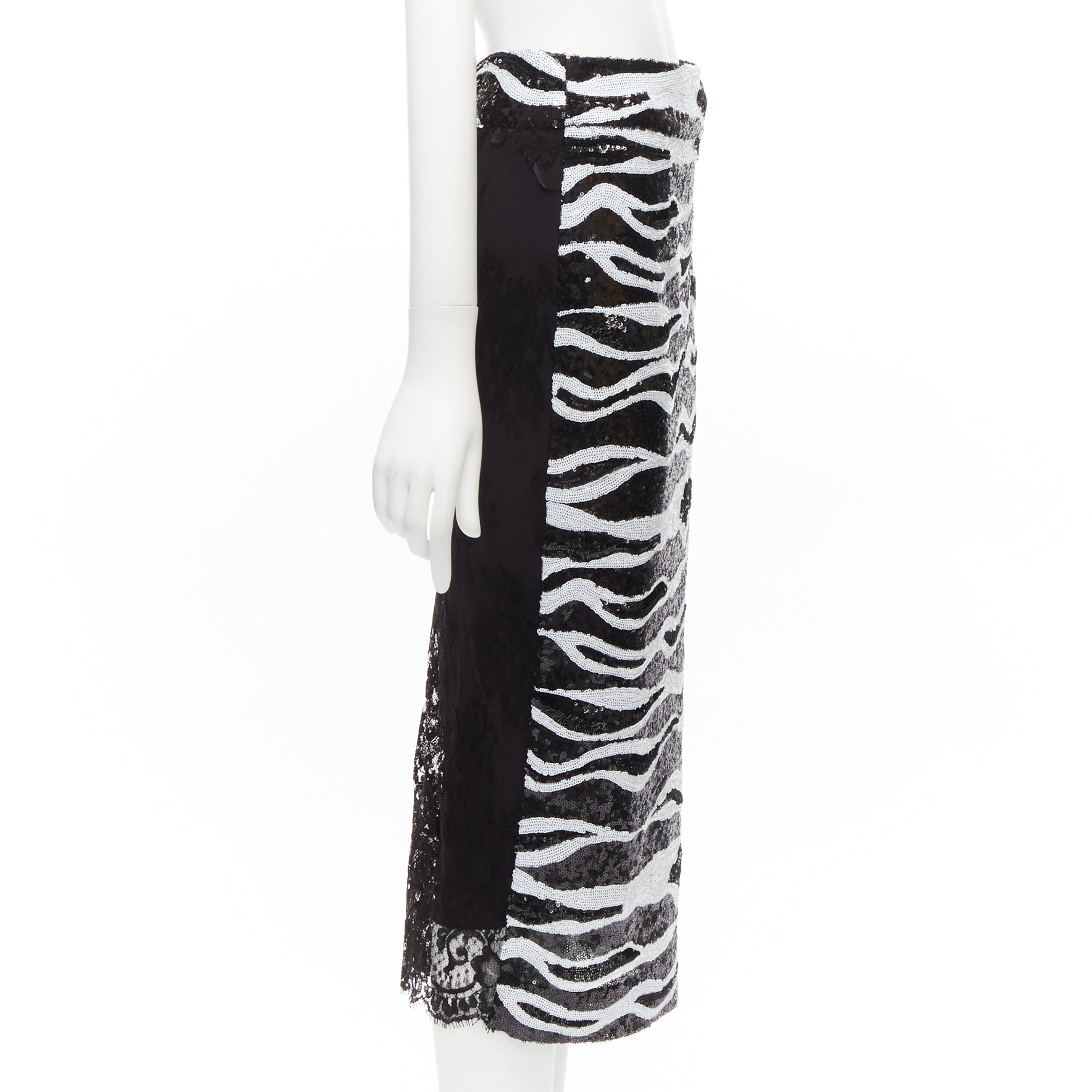Dolce & Gabbana Zebra Lace Skirt - 4