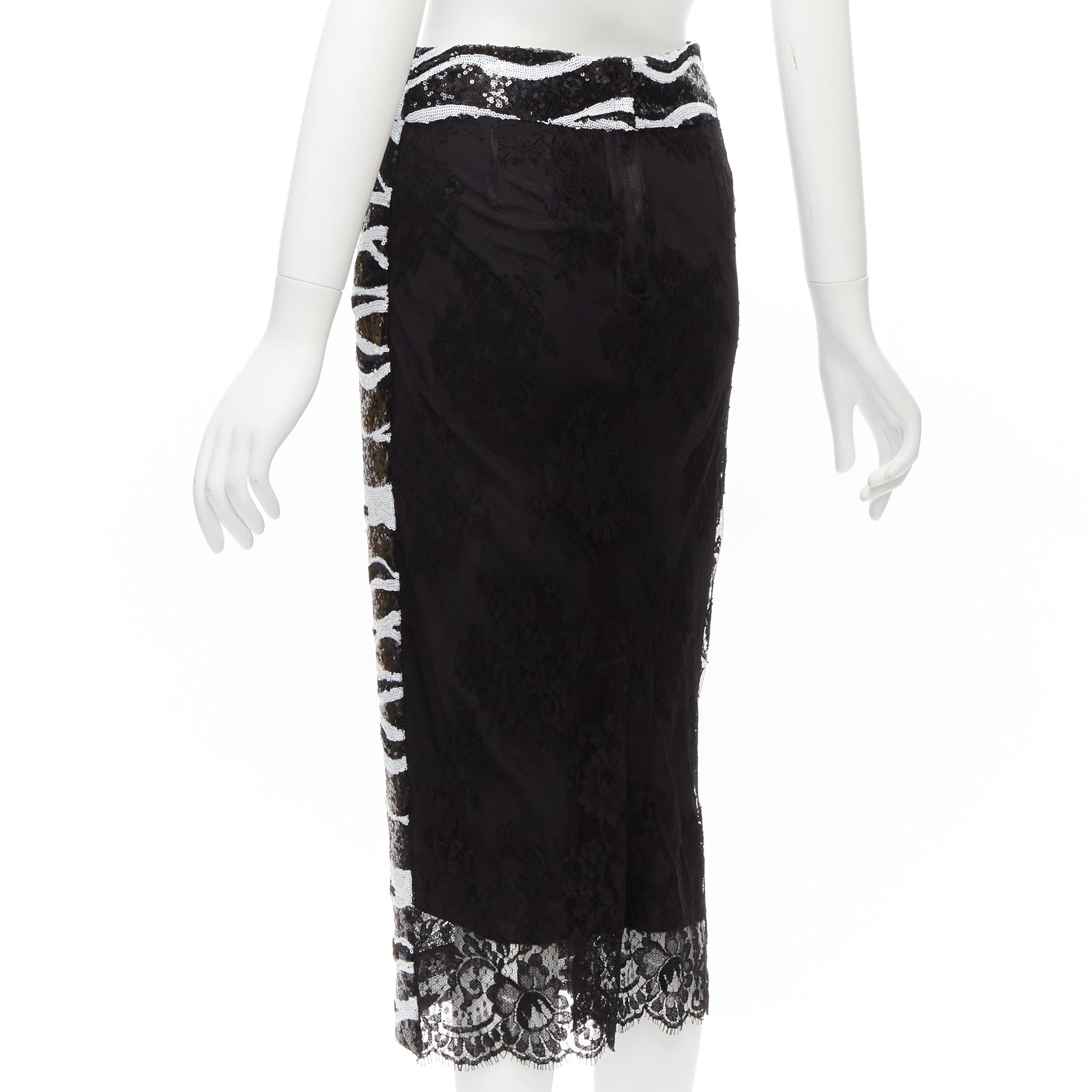Dolce & Gabbana Zebra Lace Skirt - Side view