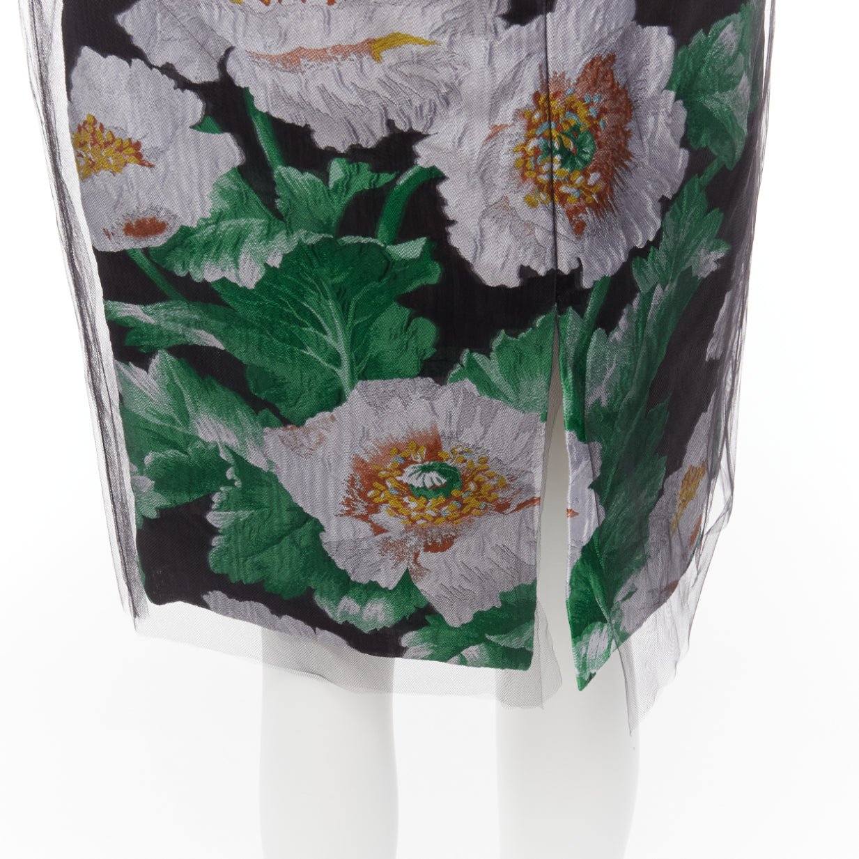 Oscar De La Renta Floral Jacquard Skirt - Detail 2
