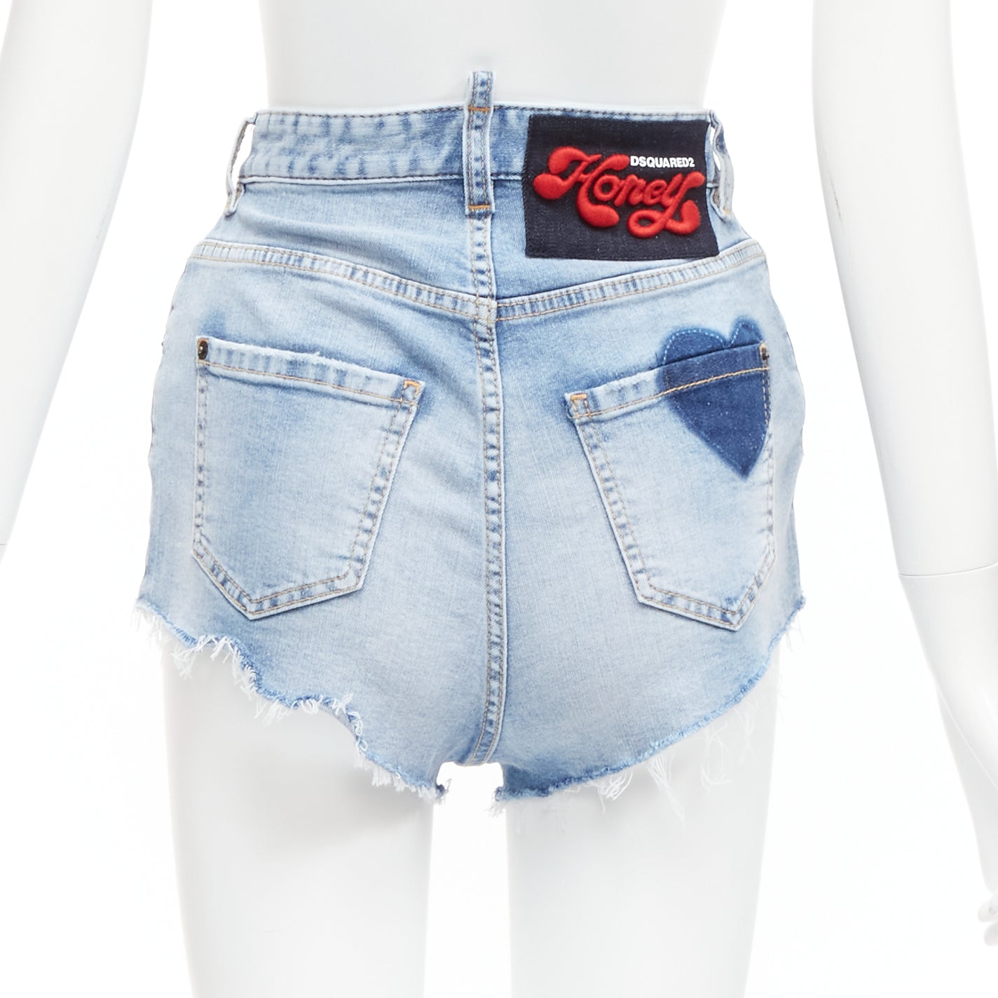 Dsquared2 Heart Denim Shorts