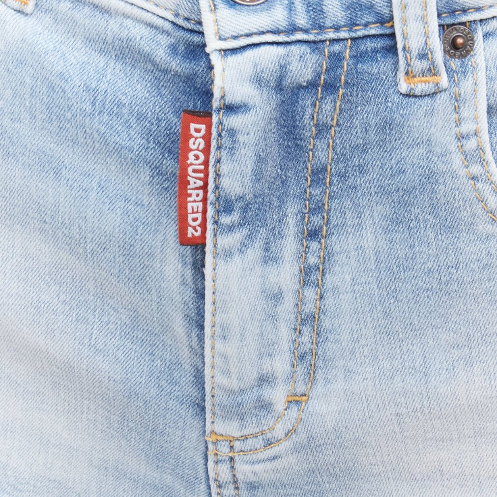 Dsquared2 Heart Denim Shorts - Back view