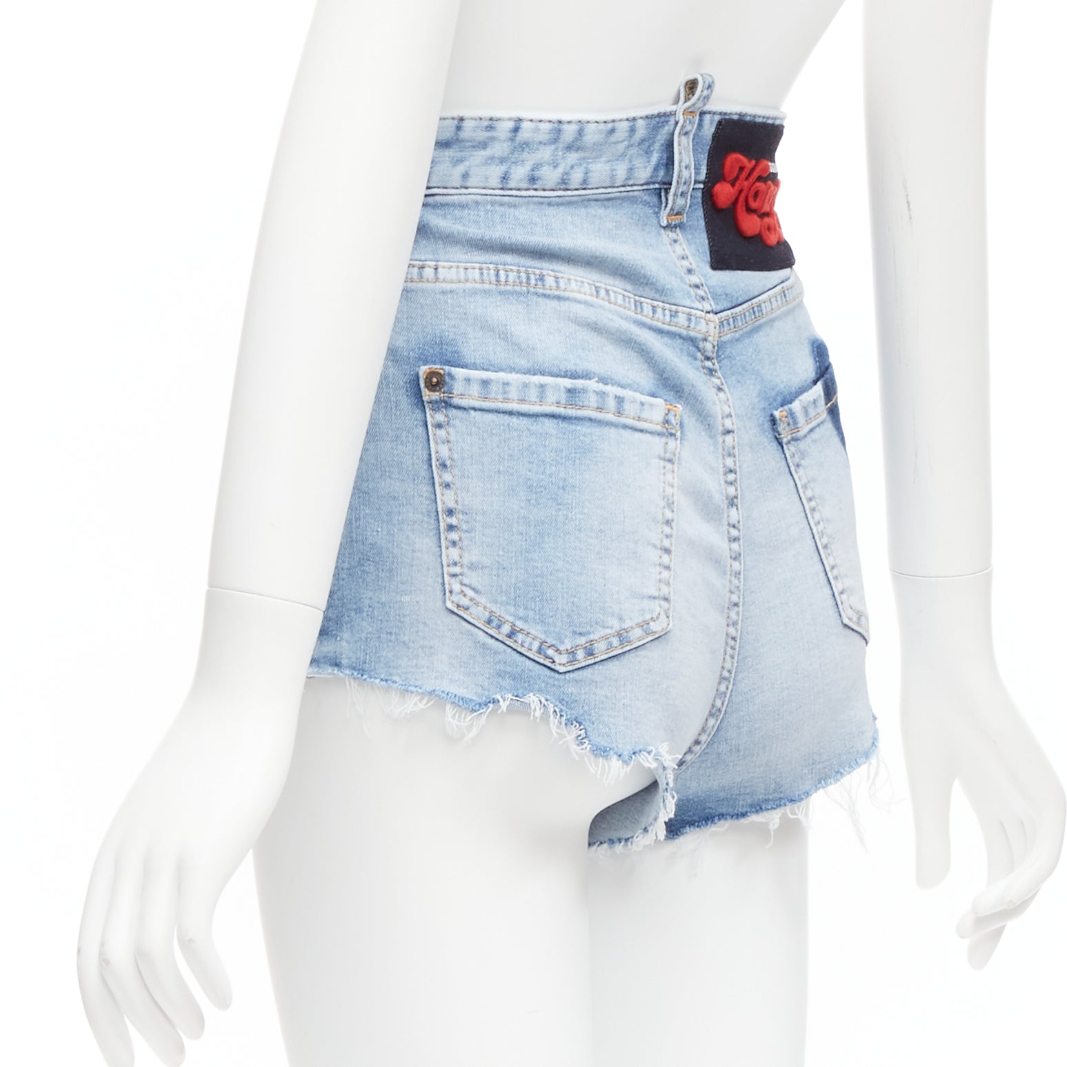 Dsquared2 Heart Denim Shorts - Detail 1