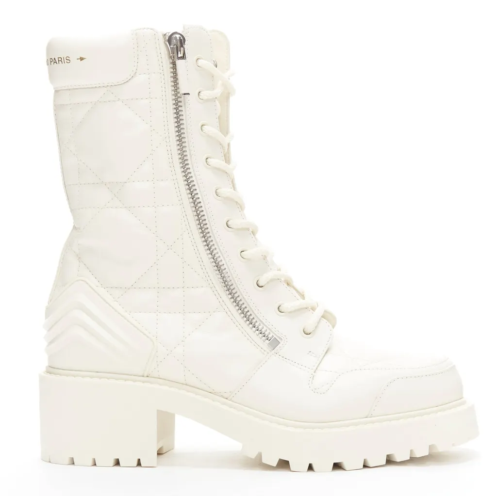 Dior D-Leader White Leather Never worn - Front View