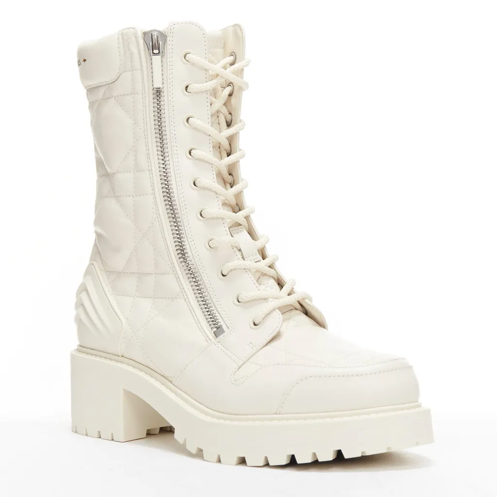 Dior D-Leader White Leather Never worn - Back View