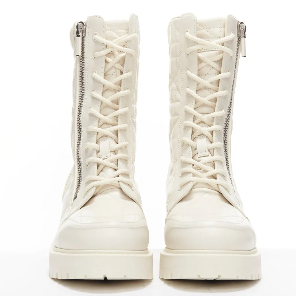 Dior D-Leader White Leather Never worn - Inside View