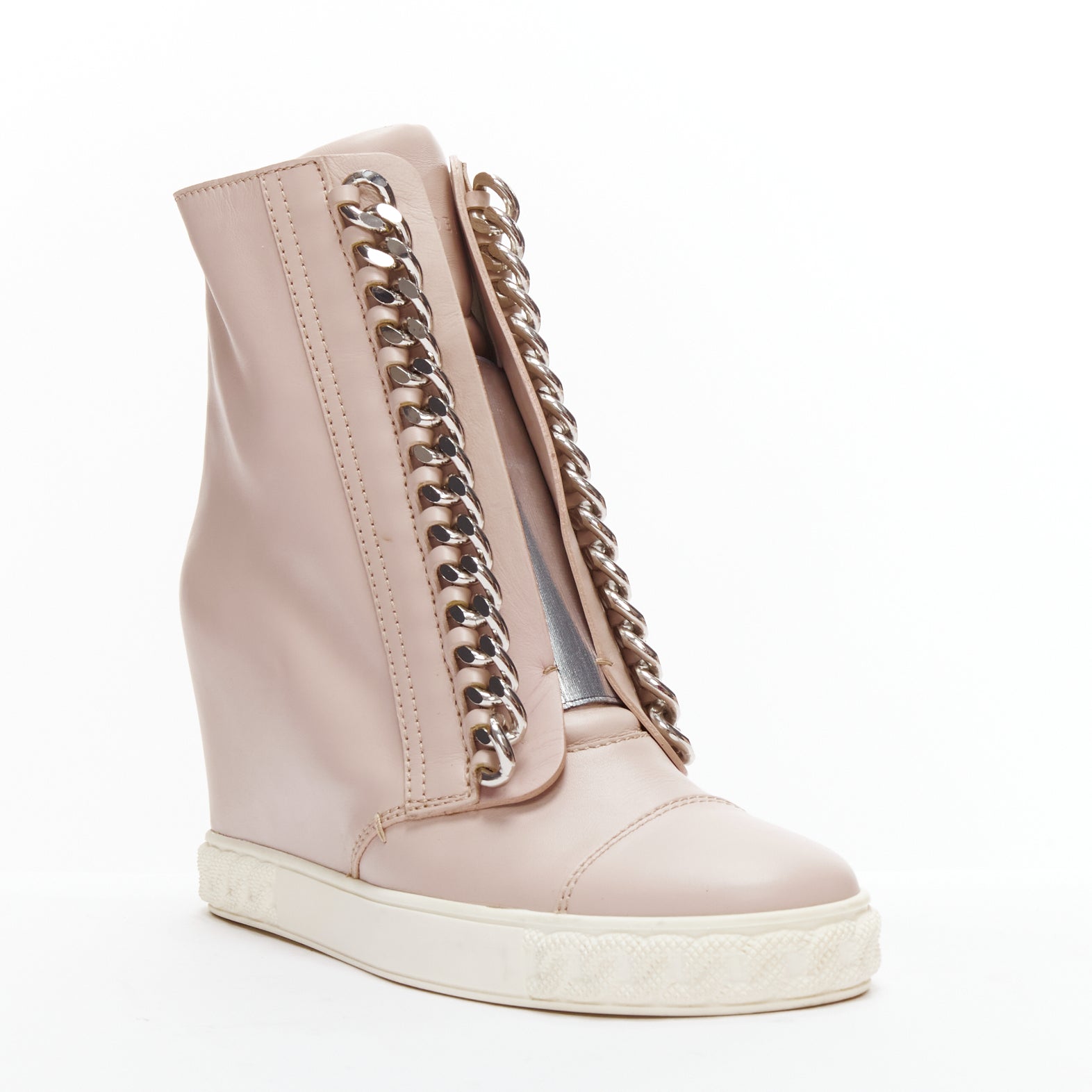 Casadei Chain Trim Wedge Sneakers - Back view