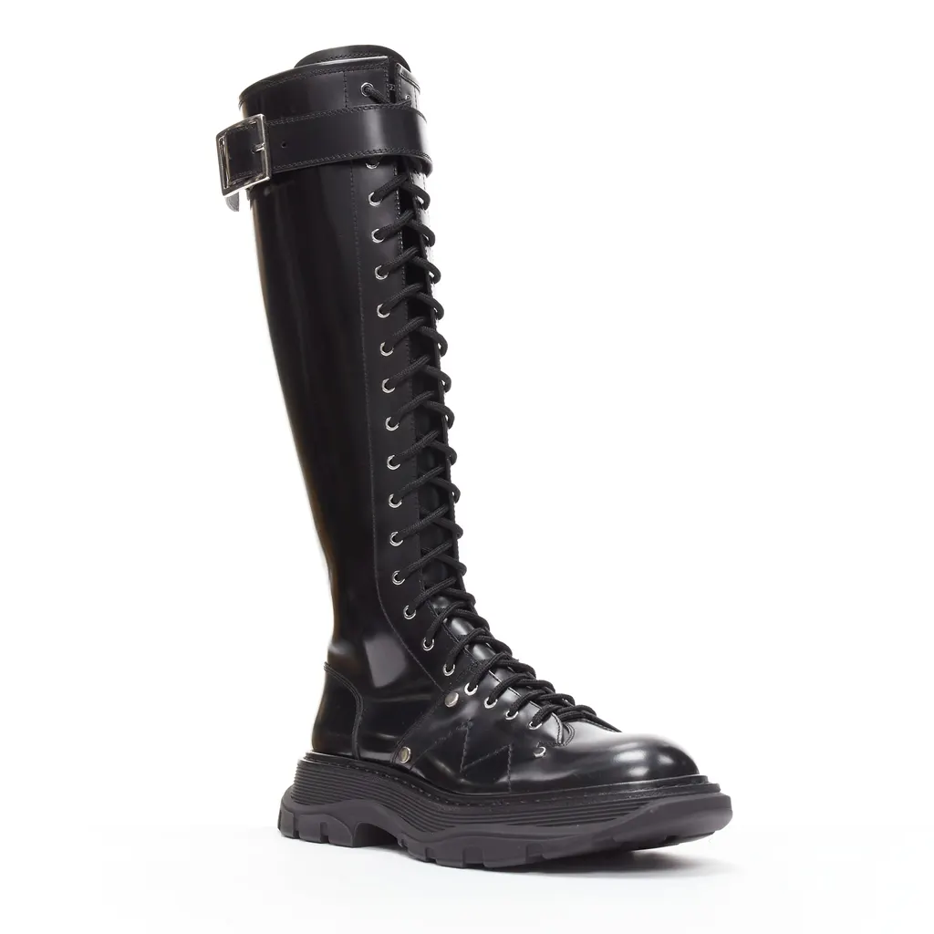Alexander McQueen Tread Black Leather Very good - Back View