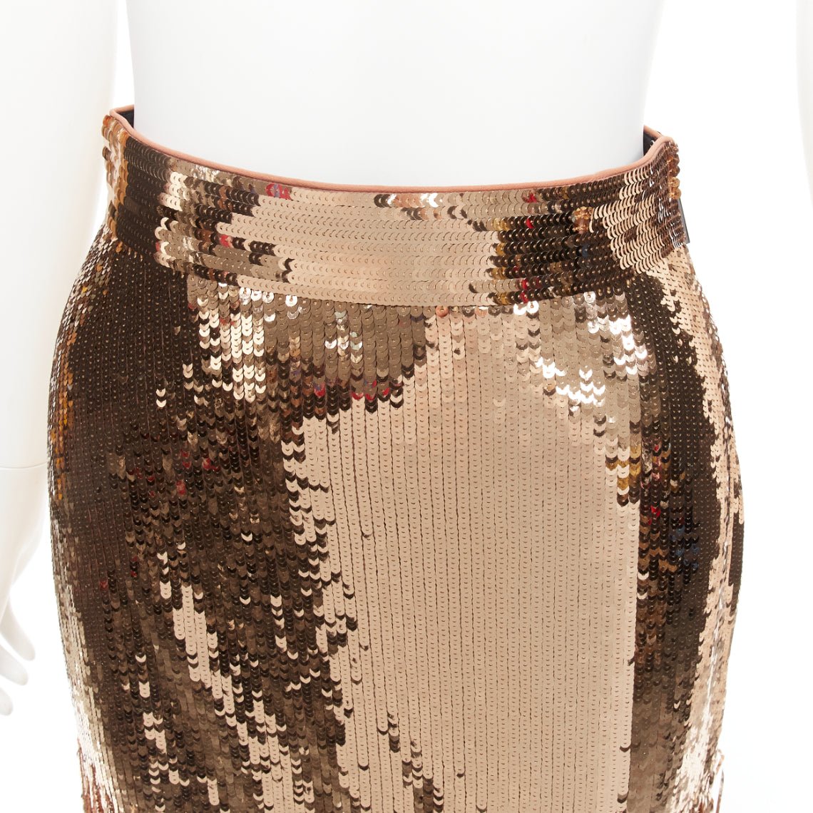 Msgm Gold Fringe Skirt - Detail 2