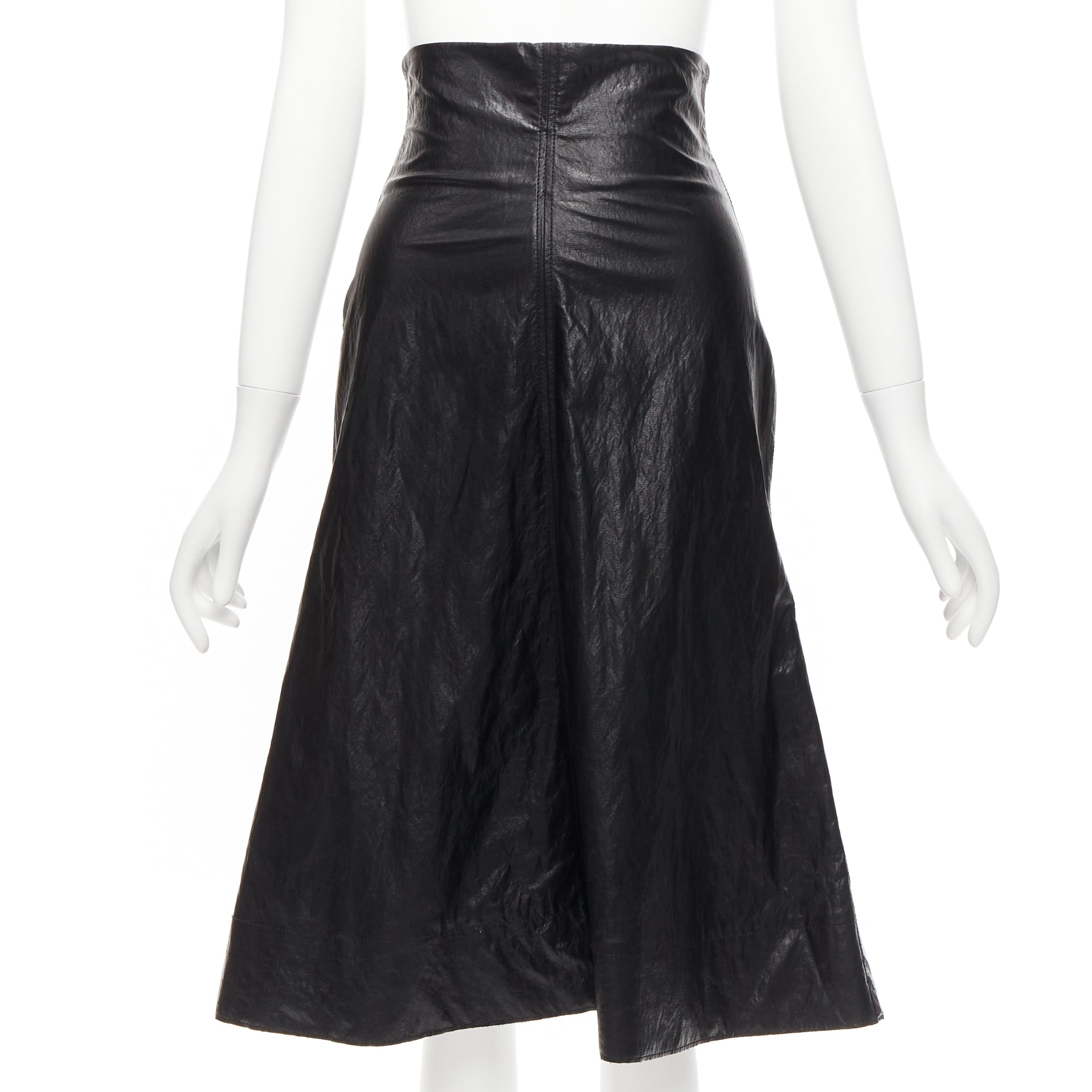 Philosophy Di Alberta Ferretti Crinkled Leather Skirt