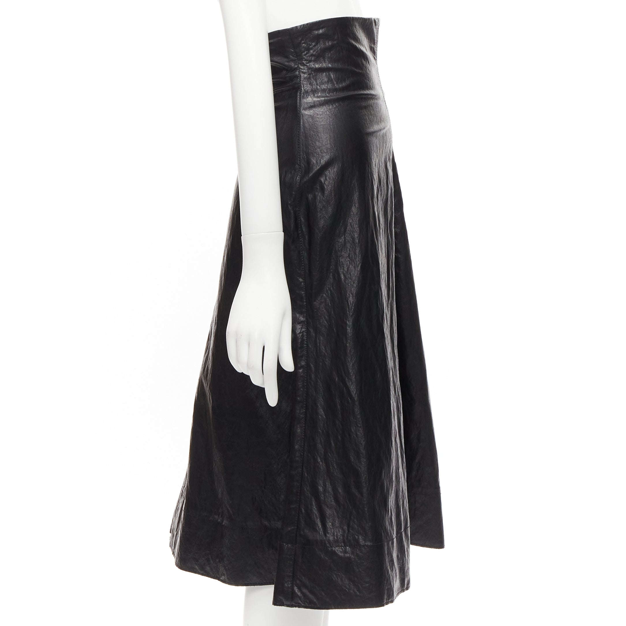 Philosophy Di Alberta Ferretti Crinkled Leather Skirt - 4
