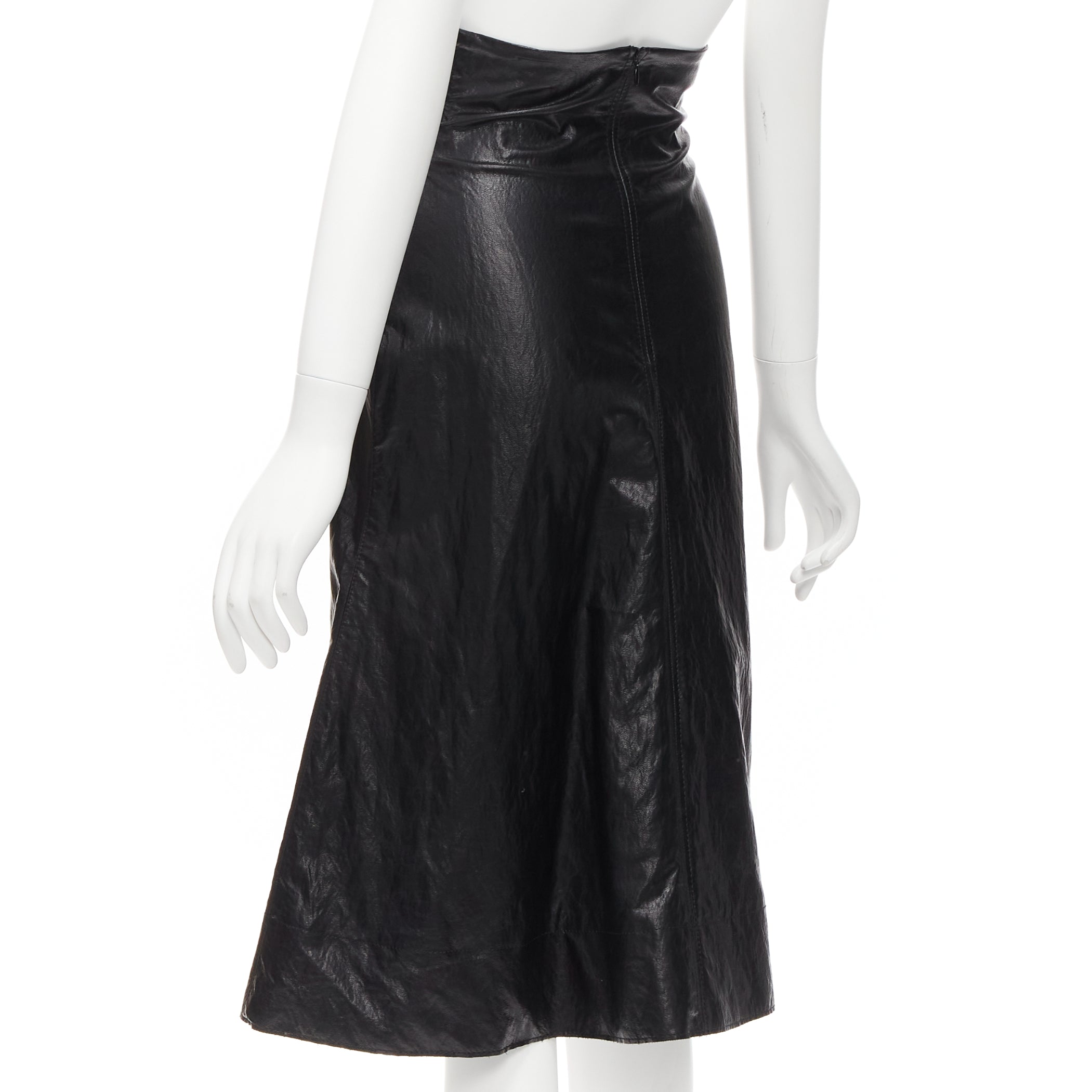 Philosophy Di Alberta Ferretti Crinkled Leather Skirt - Detail 1