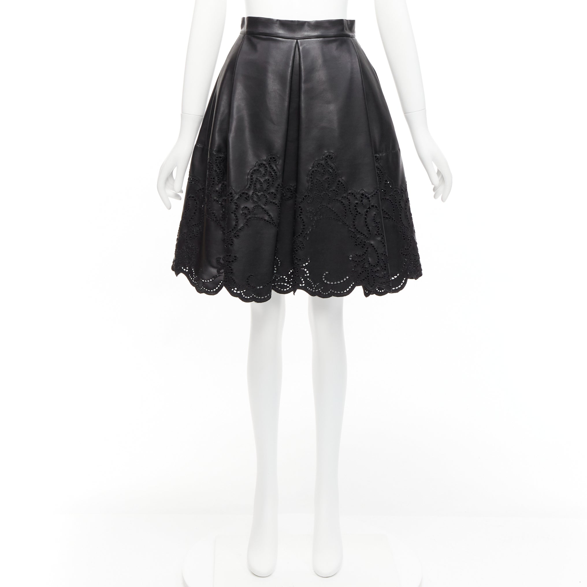 Ermanno Scervino Lattice Scalloped Skirt - Image 11