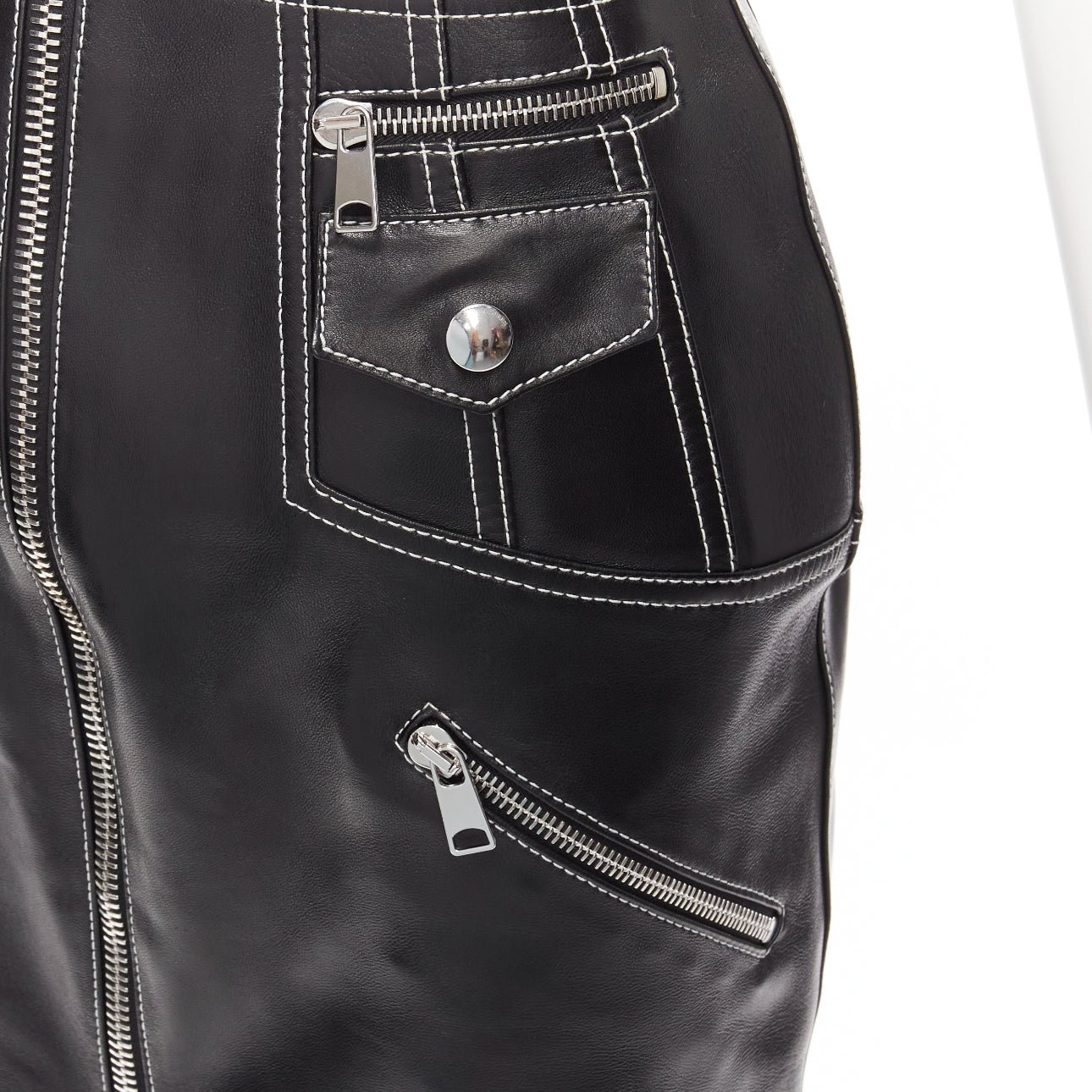 Alexander Mcqueen Biker Zip Skirt - Back view